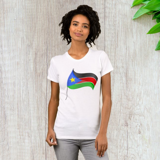 Sydsudan Flagga Land Färg Womens T-Shirt (Skapare uppladdad)