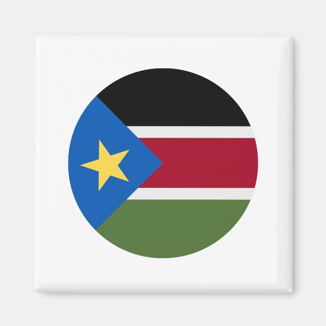 Sydsudan Flagga Magnet (Framsidan)