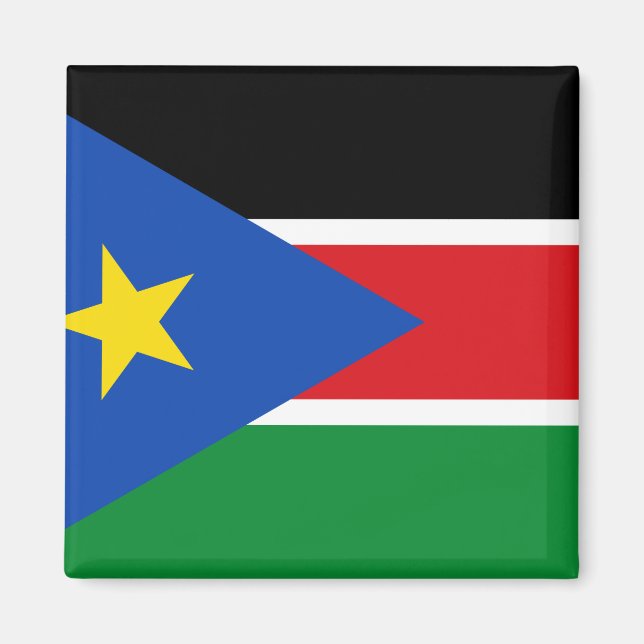 Sydsudan Flagga Magnet (Framsidan)