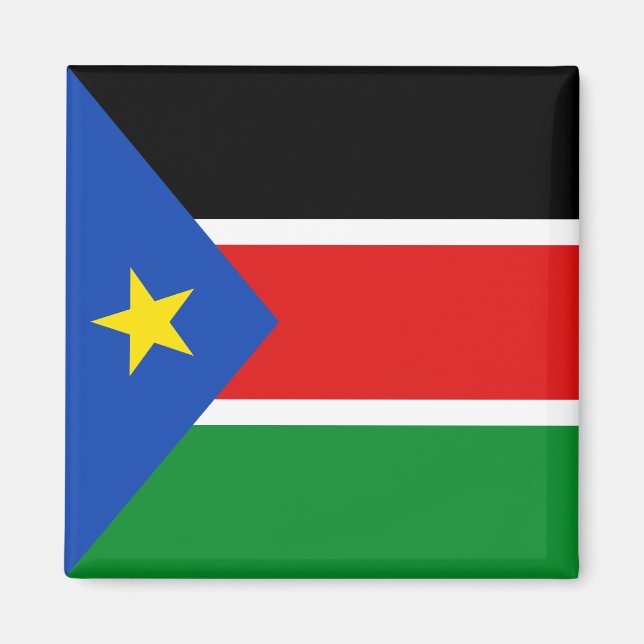 Sydsudan Flagga Magnet (Framsidan)