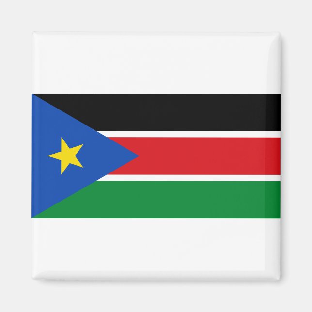 Sydsudan Flagga Magnet (Framsidan)