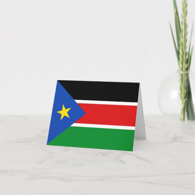 Sydsudan Flagga Notecard Kort (Framsida)