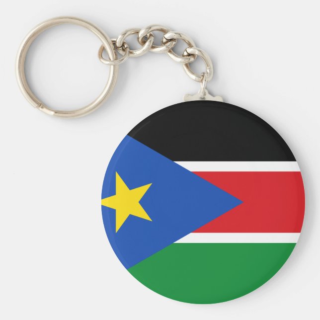 Sydsudan Flagga Nyckelring (Framsidan)