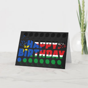 Sydsudan Flagga Patriotic Birthday Kort