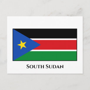 Sydsudan Flagga Vykort