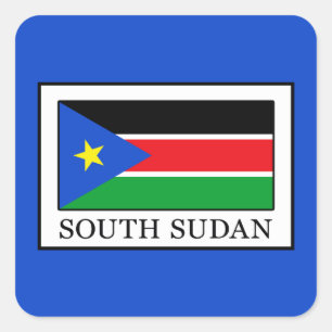 Sydsudan Fyrkantigt Klistermärke
