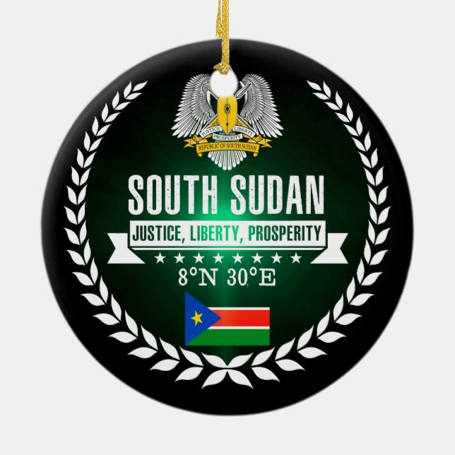 Sydsudan Julgransprydnad Keramik (Baksidan)