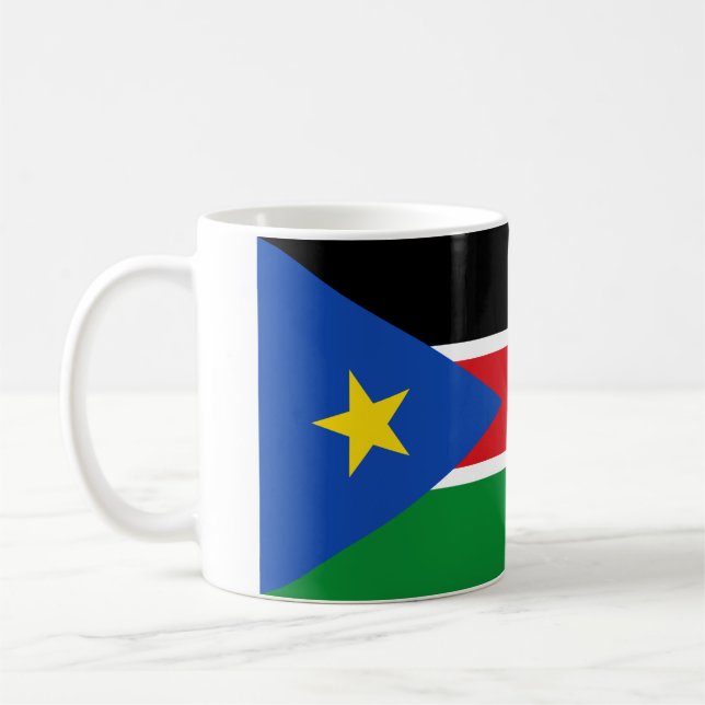 Sydsudan National Flagga Kaffemugg (Vänster)