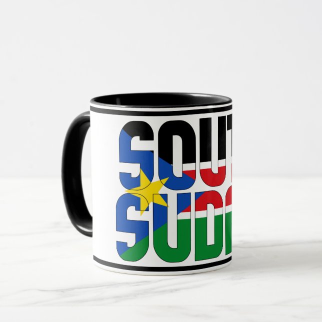 Sydsudan National Flagga Patriotic Coffe Mugg (Framsida vänster)