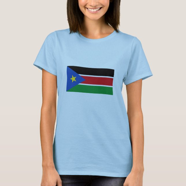 Sydsudan National Flagga T-shirt (Framsida)