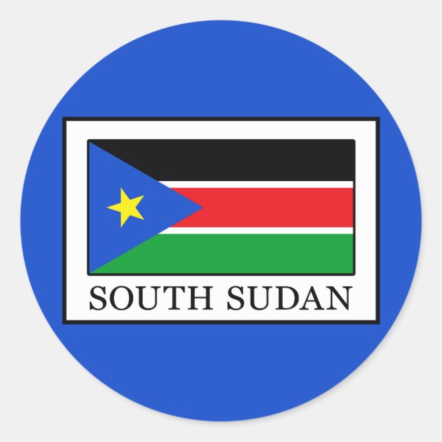 Sydsudan Runt Klistermärke (Framsida)