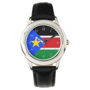 Sydsudanesiska flaggan armbandsur