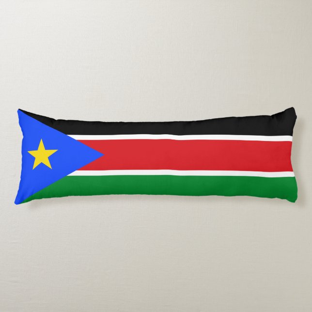 Sydsudanesiska flaggan kroppskudde (Framsidan)