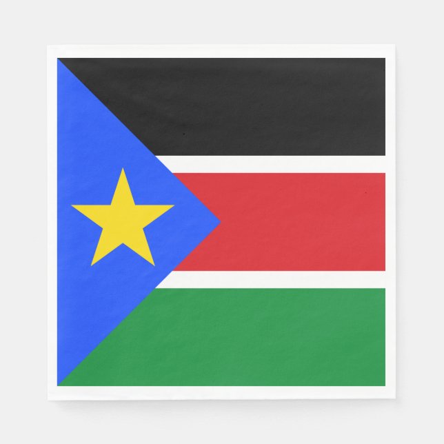 Sydsudanesiska flaggan pappersservett (Framsidan)