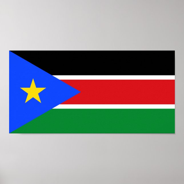 Sydsudanesiska flaggan poster (Framsidan)