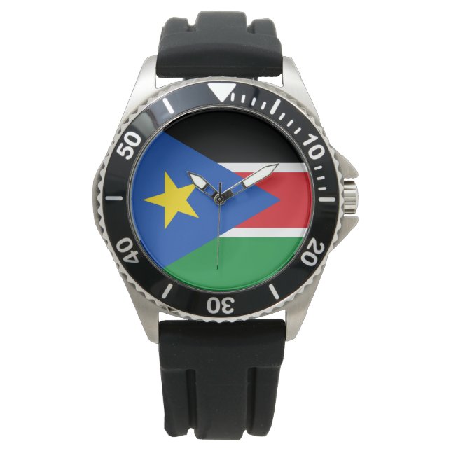 Sydsudans flagga (Afrika) Armbandsur (Framsida)