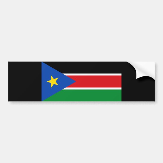 Sydsudans flagga (Afrika) Bildekal (Framsidan)