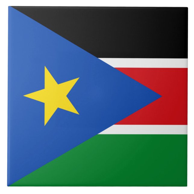 Sydsudans flagga (Afrika) Kakelplatta (Framsidan)