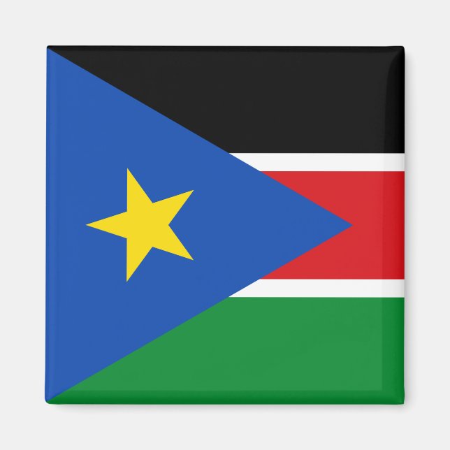 Sydsudans flagga (Afrika) Magnet (Framsidan)