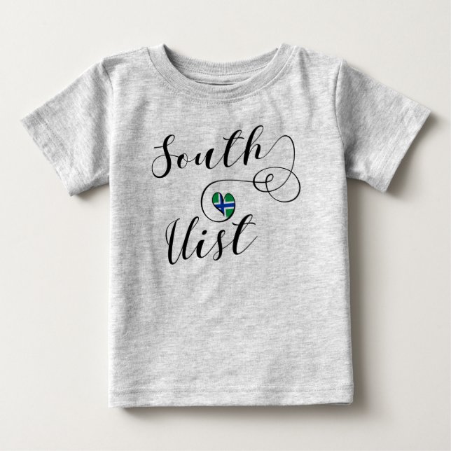 Sydsuist Flagga Heart, Yttre Hebrider T Shirt (Framsida)
