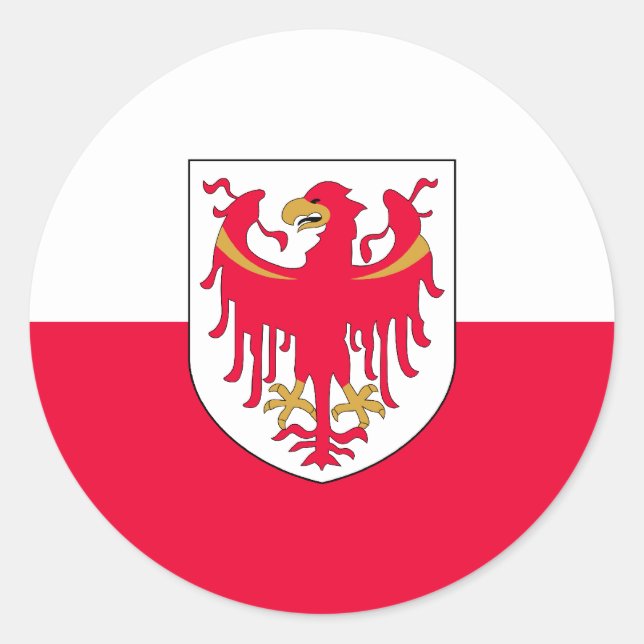 Sydtyrolen, Italien Runt Klistermärke (Framsida)