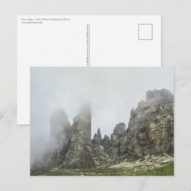 Sydtyrolen Italien Vykort (Fram/baksida)