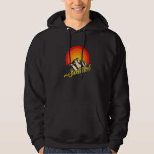 Sydtyrolens soluppgång berg vandring vinteruppehål hoodie