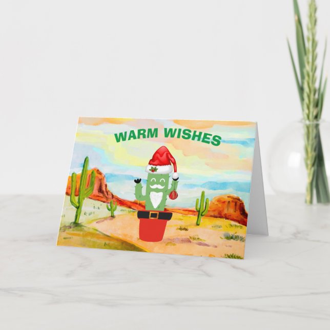 Sydväst Cactus julkort Kort (Framsida)