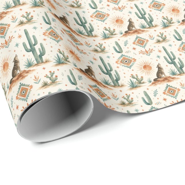 Sydväst Coyote Ökenpresentpapper Presentpapper (Rullad Hörn)