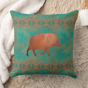 Sydväst Javelina Daddy Koppar Teal Mönster 51cm Kudde