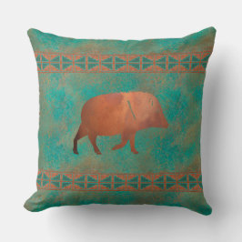 Sydväst Javelina Daddy Koppar Teal Mönster 51cm Kudde