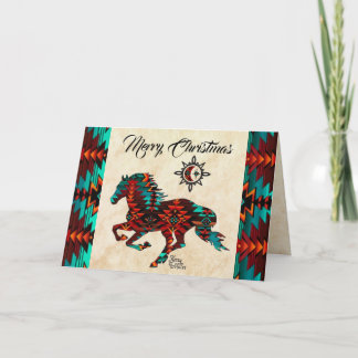 Sydväst julkort med häst helgkort