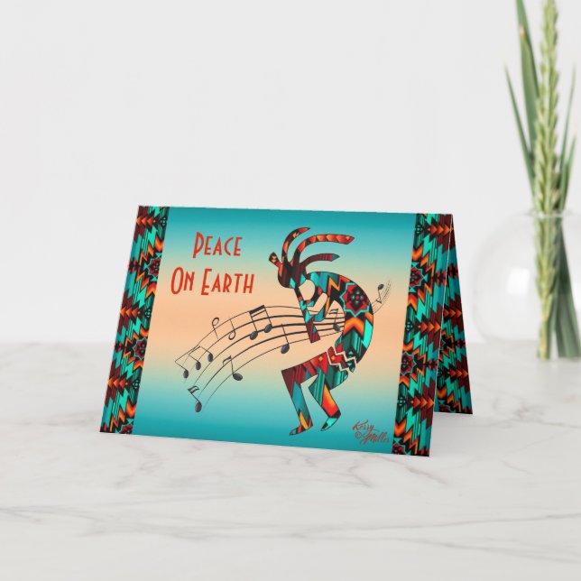 Sydväst Kokopelli Julkort Helgkort (Framsida)