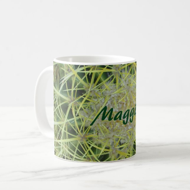 Sydväst Lägg till ditt namn Barrel Cactus Kaffemugg (Framsida vänster)