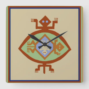 Sydväst Native American Mimbres Sköldpadda Klocka