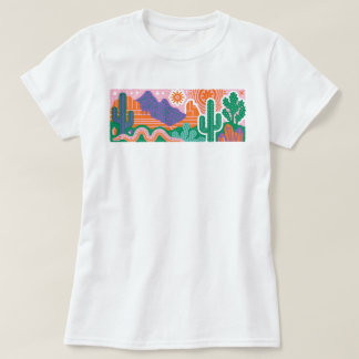Sydväst Ökenkaktus Grafisk T-shirt