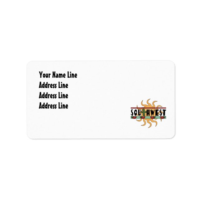 Sydväst - Returadress Adressetikett (Framsidan)