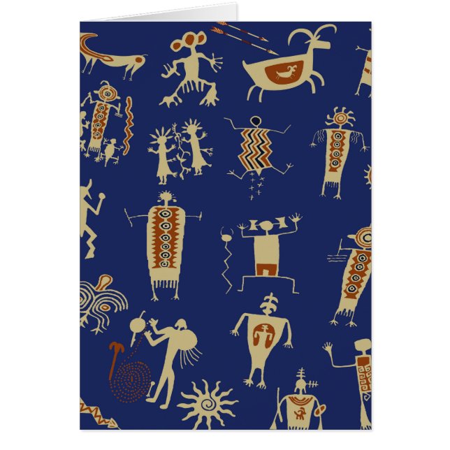 Sydväst Rock Art Shaman Hälsningskort (Framsidan)