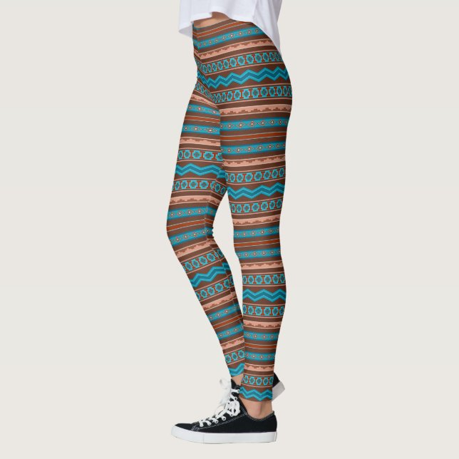 Sydväst stil geometrisk Cameron Gorge Design Leggings (Vänster)