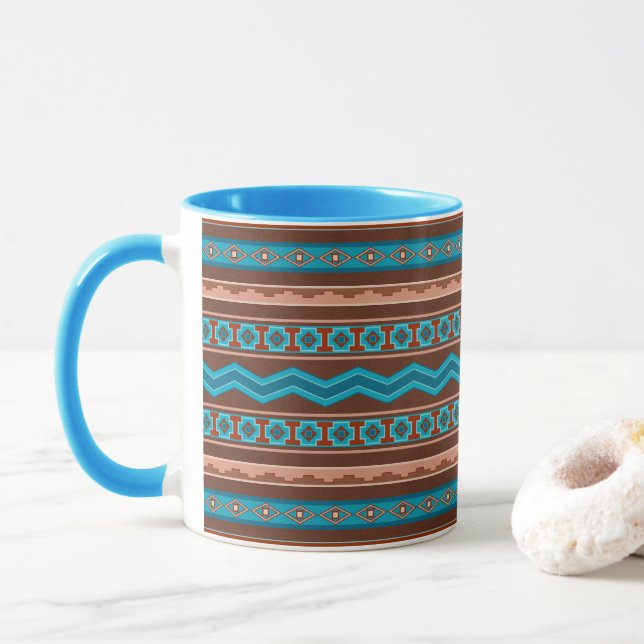 Sydväst stil geometrisk Cameron Gorge Design My  Mugg (Med munk)
