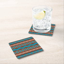 Sydväst stil geometrisk Cameron Gorge Design Underlägg Papper Kvadrat