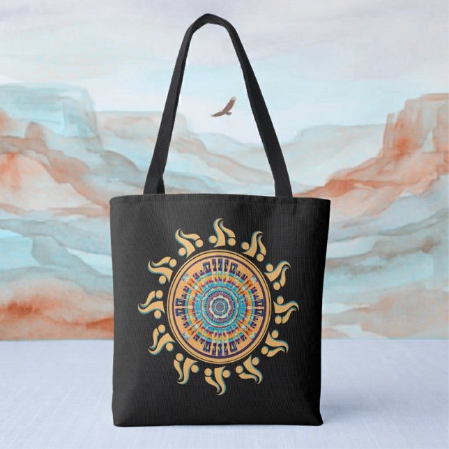 Sydväst Sun Mandala Toteväska Tygkasse (Skapare uppladdad)
