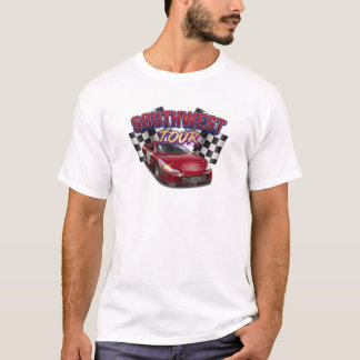 Sydväst tur röd tävlingsbil rutig T-Shirt