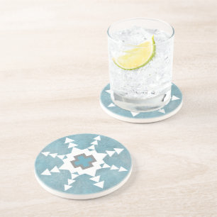 Sydväst vinter geometrisk snöflinga design underlägg