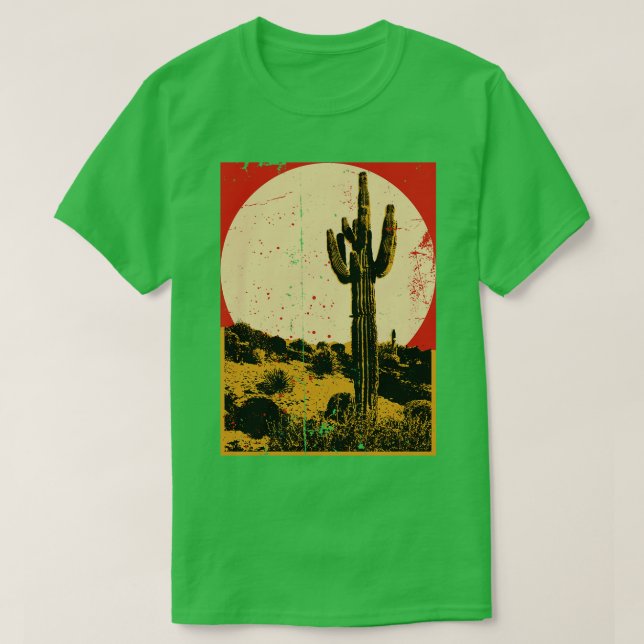 SydvästDesert Cactus Sunset T Shirt (Design framsida)