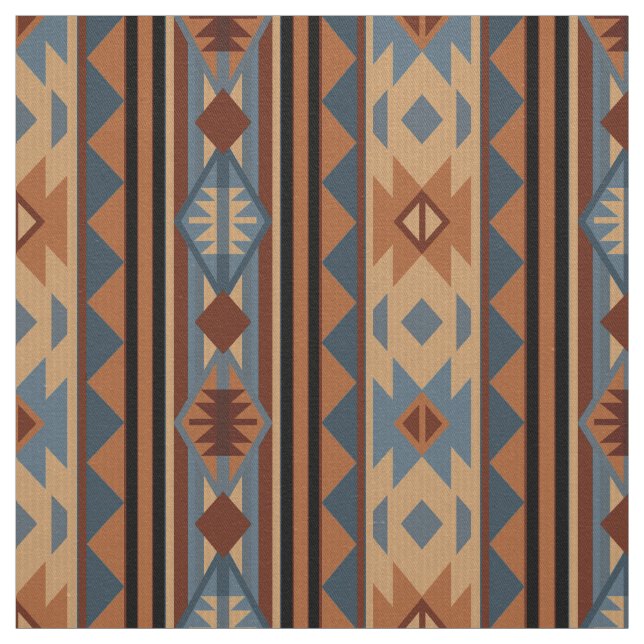 SydvästdesignAdobe Grått Brown Tribal Mönster Tyg (Provkarta)