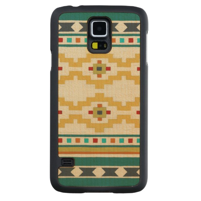 Sydvästgeometri III Carved Lönn Galaxy S5 Slim Skal (Baksidan)
