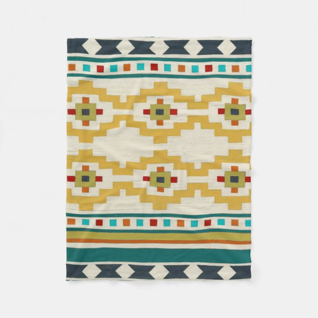 Sydvästgeometri III Fleecefilt (Framsidan)