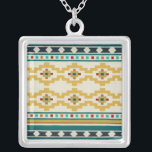 Sydvästgeometri III Silverpläterat Halsband<br><div class="desc">Mönster</div>