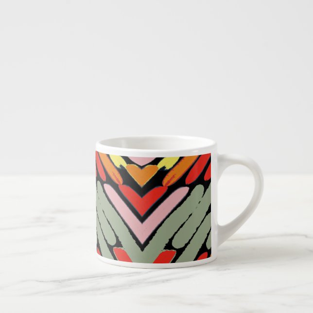 Sydvästlig flerfärgad mönster espressomugg (Höger)